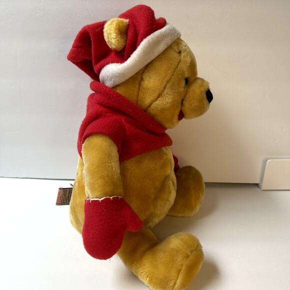 GUND Christmas Winnie The Pooh In Santa Hat Plush, Stuffed Bear - Picture 3 of 9